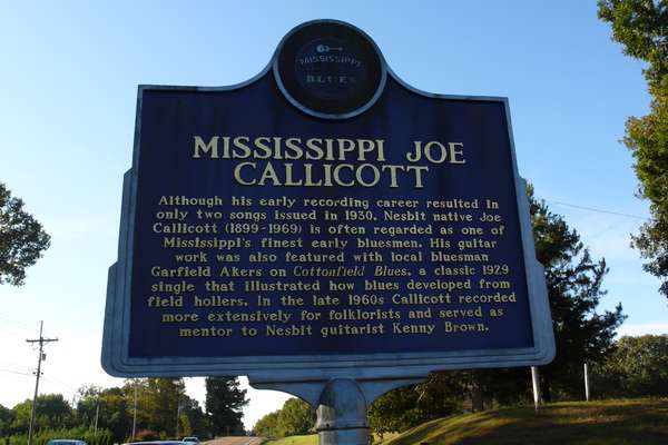 Panneau Mississippi Joe Callicott - photo de Jocelyn Richez
